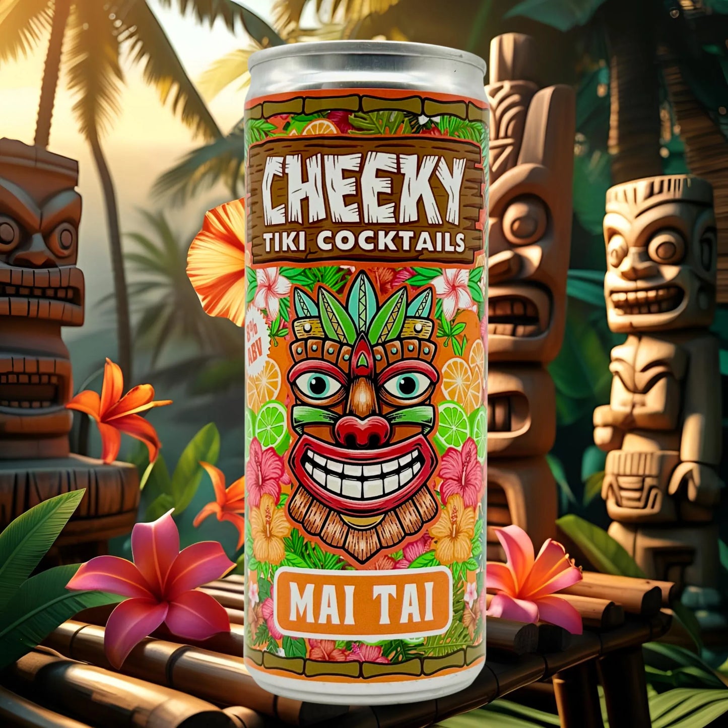 Cheeky Tiki Mai Tai – Tropical Ready-to-Drink Cocktail 250ml 8%ABV