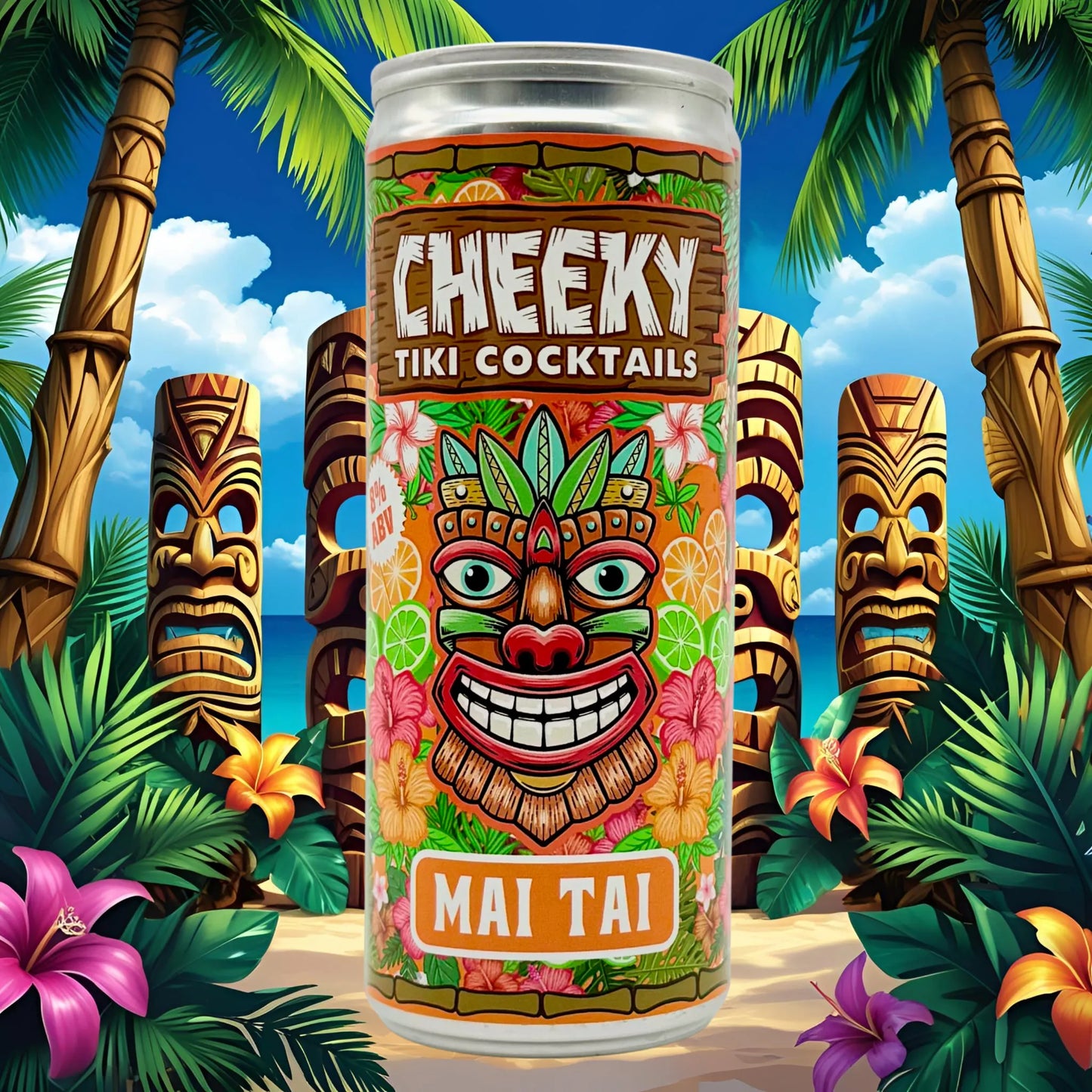 Cheeky Tiki Mai Tai – Tropical Ready-to-Drink Cocktail 250ml 8%ABV