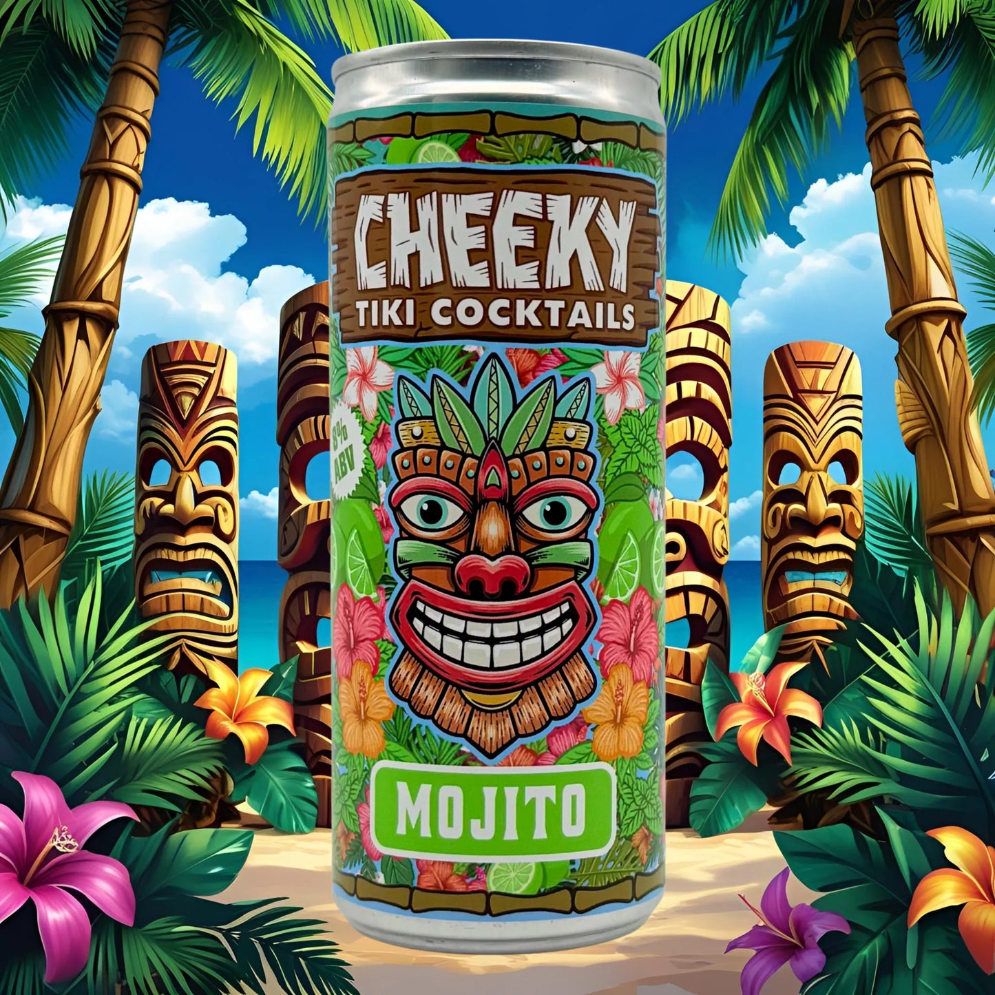 Cheeky Tiki Cocktails Mojito - Ready-to-Drink 250ml 8% ABV