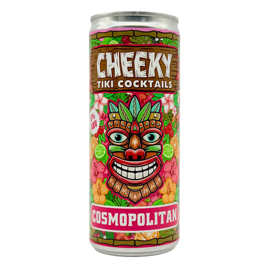 Cheeky Tiki Cosmopolitan – Vodka Cranberry Cocktail in a Can 8% ABV 250ml
